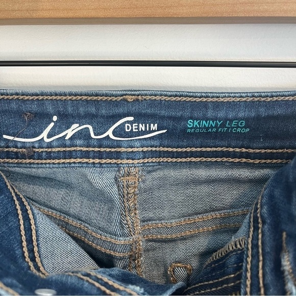 Women’s | International Concepts Skinny Leg Crop Rhinestone Jeans | Size 4 - Picture 5 of 11